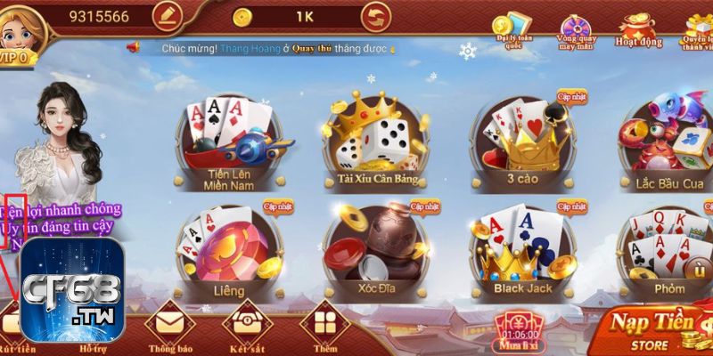 CF68 – Nền tảng game bài đổi thưởng uy tín